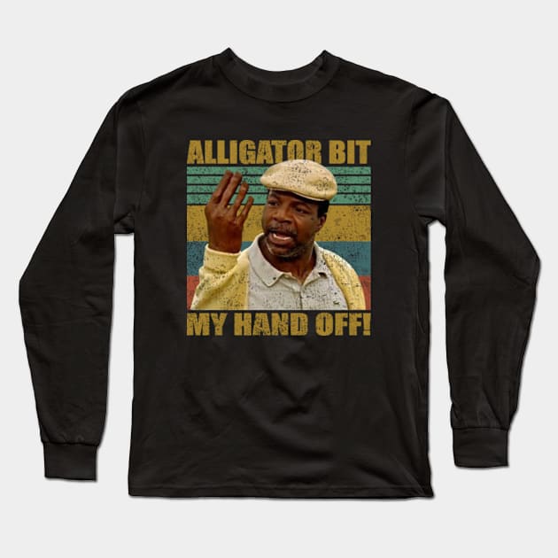 Alligator Bit My Hand Off Long Sleeve T-Shirt by danterjad